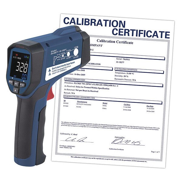Infrared Thermometer, Backlit High Contrast White On Black LCD, -26 Degrees  to 2282 Degrees F