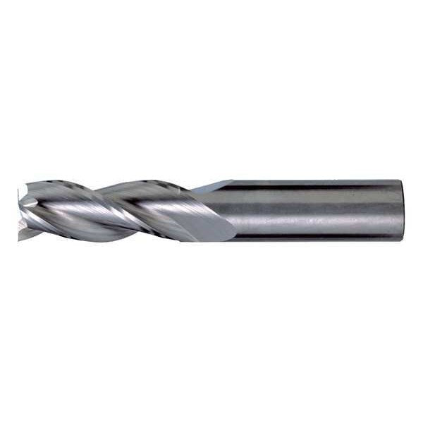 3-Flute Carbide Square Single End High-Perf End Mill for Alum CTD CEM-AM3 Bright 1/2x1/2x5/8x2-1/2
