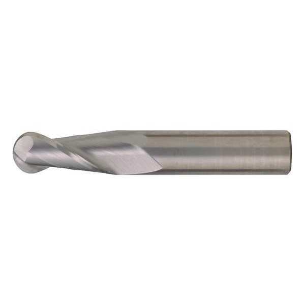 2-Flute Carbide Ball Nose SingleEnd GP End Mill Cleveland CEM-SE-2B-TA TiAlN 5/16x5/16x13/16x2-1/2