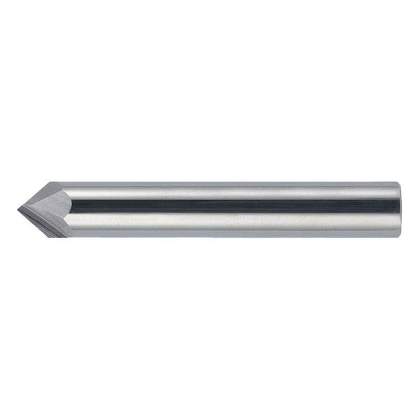 2-Flute Carbide Single End 82Â° Chamfer Tool Cleveland CEM-CH-2R Bright 1/4