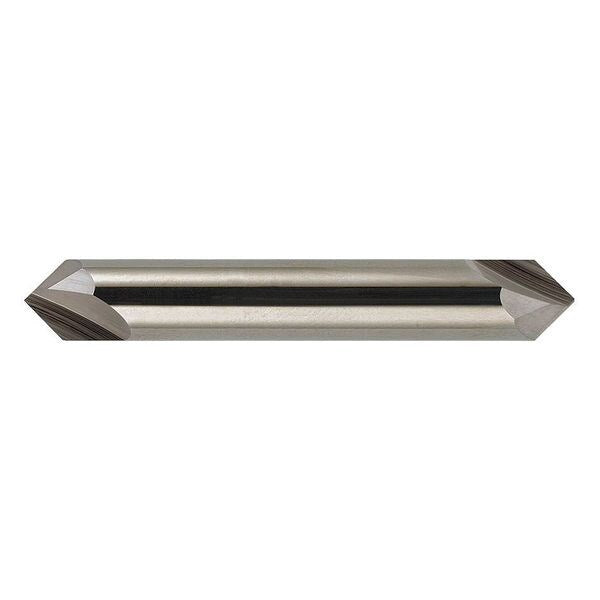 2-Flute Carbide Double End 90Â° Chamfer Tool Cleveland CEM-CH-2D Bright 3/8