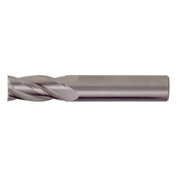 4-Flute Carbide Crn Rad Single End GP End Mill Cleveland CEM-SE-4-TA TiAlN 3/32x1/8x3/8x1-1/2x0.02CR