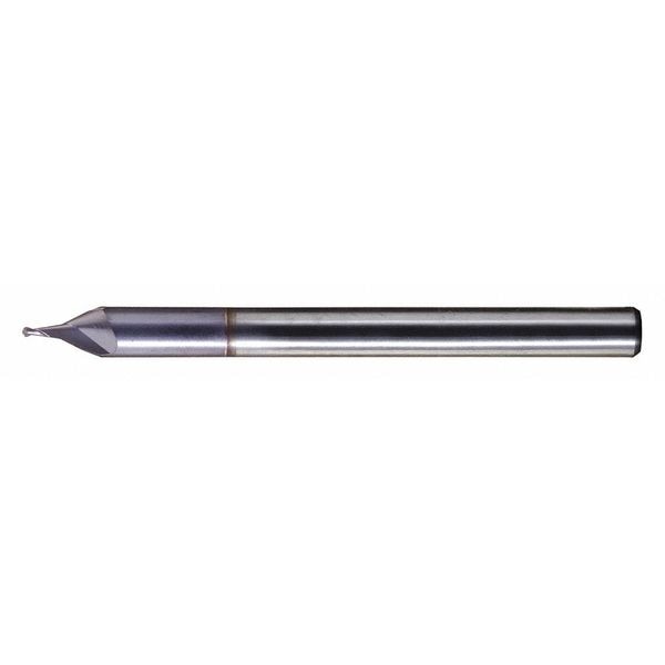 2-Flute Carbide Ball Nose Straight Flute Engraving Tool Cleveland CEM-EG-2 TiCN 0.025x1/8x0.04x1-1/2