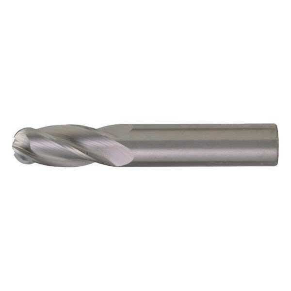 4-Flute Ball Nose Single End GP End Mill CTD CEM-SE-4B Bright Carbide Square 4Flute 5/32x3/16x9/16x2