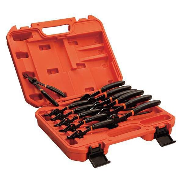 Retaining Ring Plier Set, 0, 45, 90Deg, 12pc