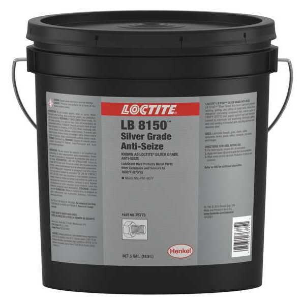 Anti-Seize, 5 gal, Pail, Silver Color, Paste LB 8150(TM) SILVER GRADE ANTI-SEIZE