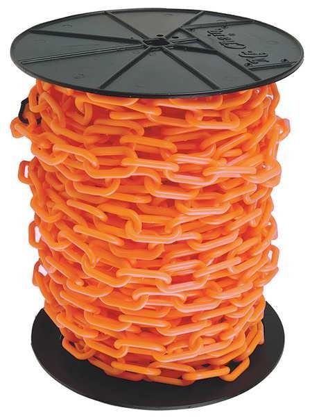 Plastic Chain, 2In x 125 ft., Orange