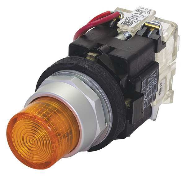 Illuminated Push Button, 30 mm, 1NO, Amber