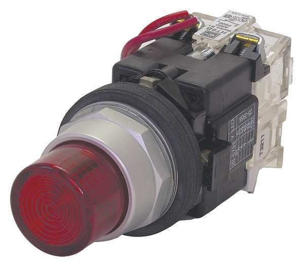 Illuminated Push Button, 30mm, 1NO, Red