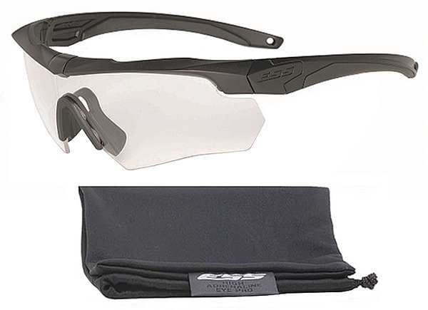 Ballistic Safety Glasses, Wraparound Clear Polycarbonate Lens, Scratch-Resistant