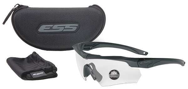 Ballistic Safety Glasses, Wraparound Clear Polycarbonate Lens, Scratch-Resistant