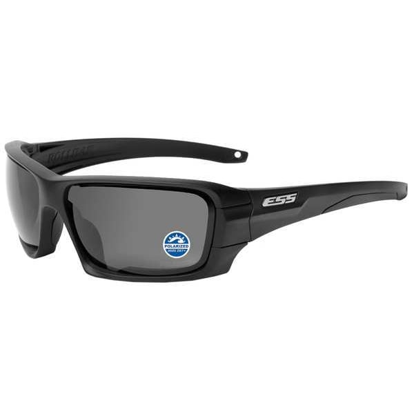 Polarized Safety Sunglasses, Wraparound Gray Mirror Polycarbonate Lens, Scratch-Resistant