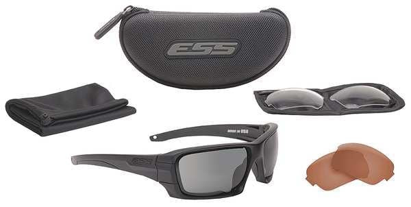 Ballistic Safety Glasses, Wraparound Assorted Polycarbonate Lens, Scratch-Resistant