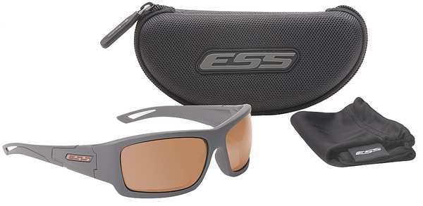 Ballistic Safety Glasses, Wraparound Copper Polycarbonate Lens, Scratch-Resistant