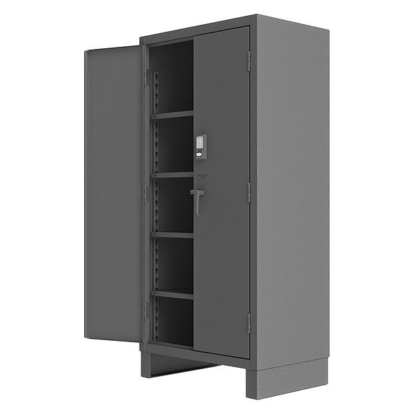 14 ga. ga. Steel Storage Cabinet, 36 in W, 78 in H, Stationary