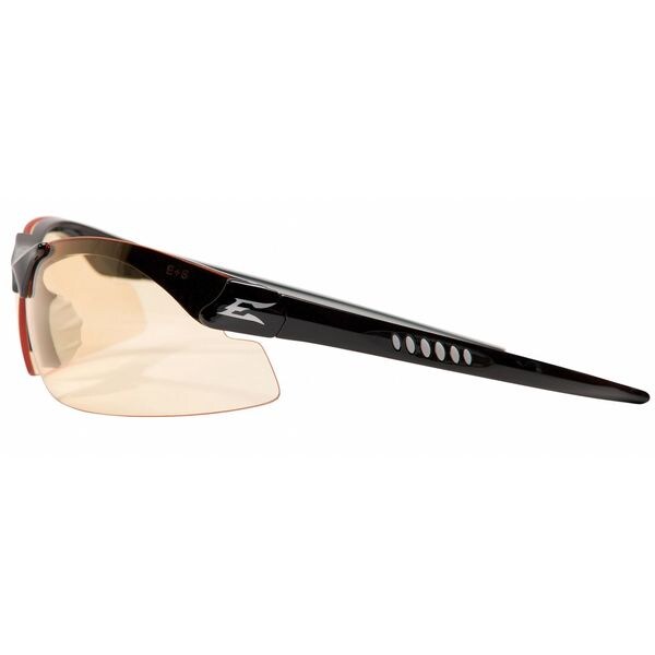 Safety Glasses, Wraparound Amber Polycarbonate Lens, Scratch-Resistant