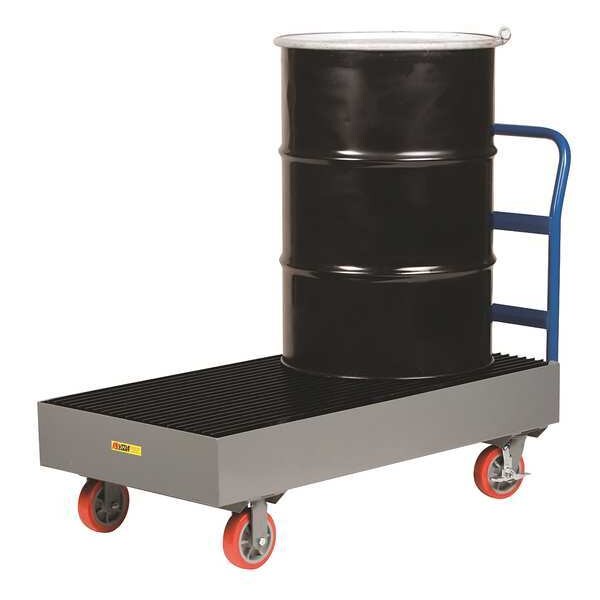 Two Drum Spill Platfrm Cart, 15-1/2 In H