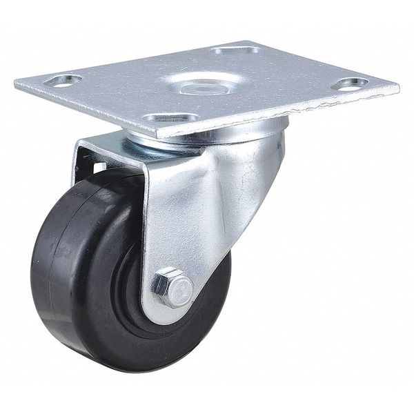Swivel Plate Caster, Phenolic, 3 in, 350 lb