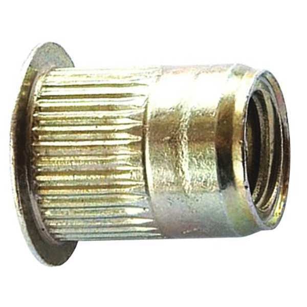 Rivet Nut, M6-1.00 Thread Size, 120.7 mm Flange Dia., 14.73 mm L, Steel, 25 PK
