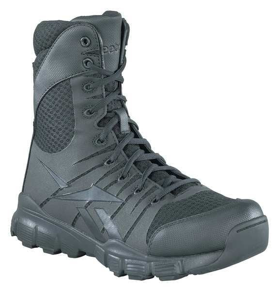 Tactical Boots, 9-1/2M, Mens, 8in, Black, PR