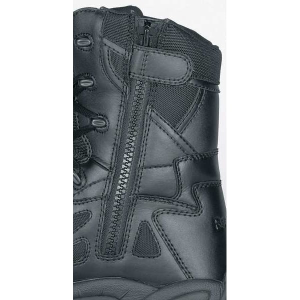 Tactical Boot, 11-1/2M, Plain, 8in, Black, PR