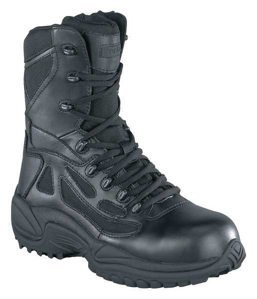 Tactical Boots, 6M, Plain, 8in, Black, PR