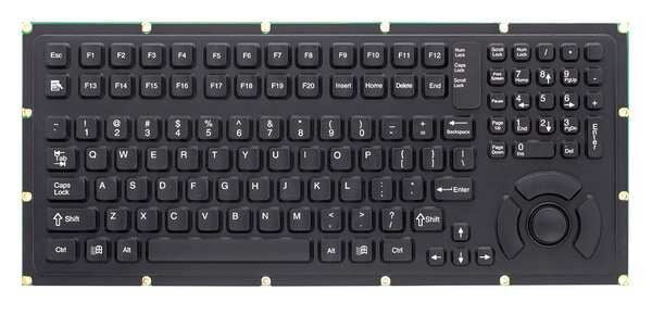 Industrial Keyboard, Corded, USB/PS2