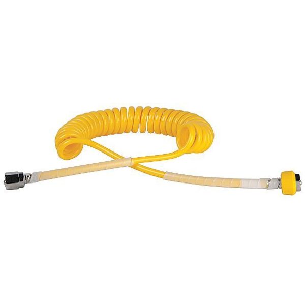 SingleCoil Hose, Yllw, Female Hand Tighten