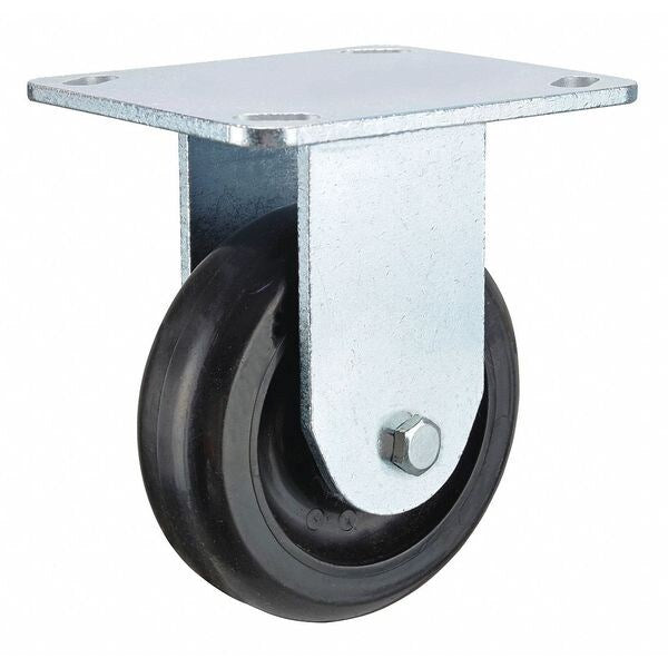 Rigid Plate Caster, 5 in. Dia., 350 lb.