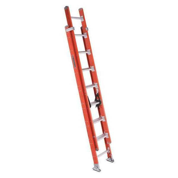 Fiberglass Extension Ladder, 300 lb Load Capacity