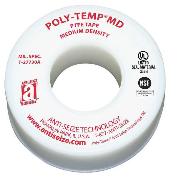 Thread Seal Tape, 1 In. W, 520 In. L