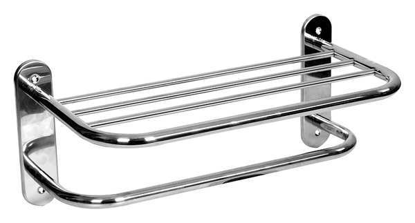 Towel Rack, 24in.Lx10in.W, Polished Chrome