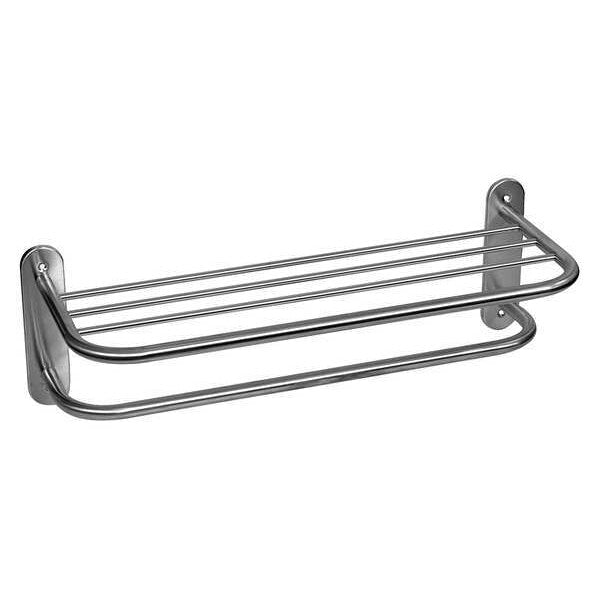 Towel Rack, 24in.Lx10in.W, Satin Nickel