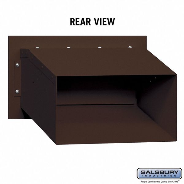 Mail Drop Door, Bronze, Powder Coated, 1 Doors, Recessed, Assembled