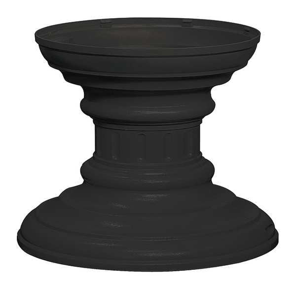 Cluster Box Unit Pedestal, Black, Powder Coated, In Ground, Decorative