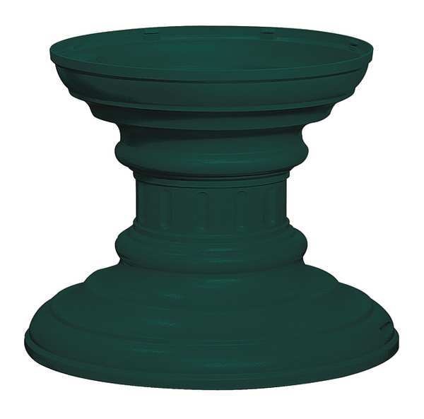 Cluster Box Unit Pedestal, Green, Powder Coated, In Ground, Decorative