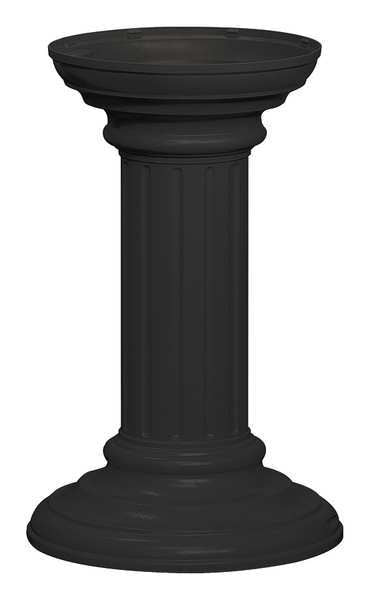 Cluster Box Unit Pedestal, Black, Powder Coated, In Ground, Decorative