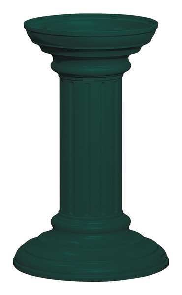 Cluster Box Unit Pedestal, Green, Powder Coated, In Ground, Decorative