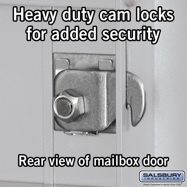Horizontal Mailbox, Aluminum, Powder Coated, 2 Doors, Recessed, PL5