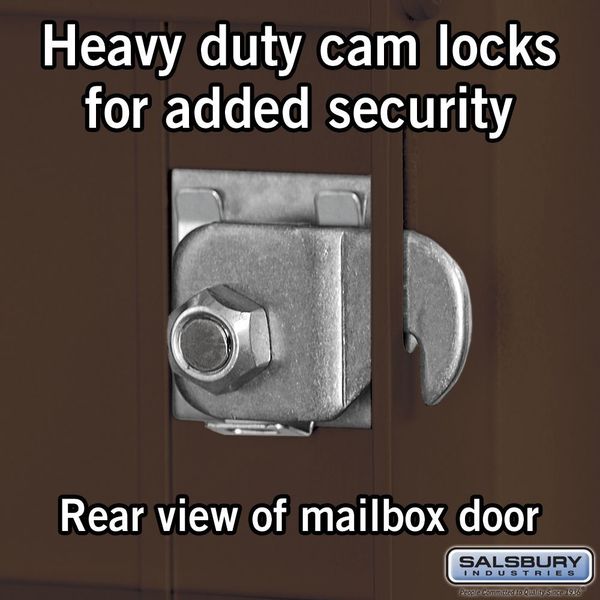 Horizontal Mailbox, Bronze, Powder Coated, 2 Doors, Recessed, PL5