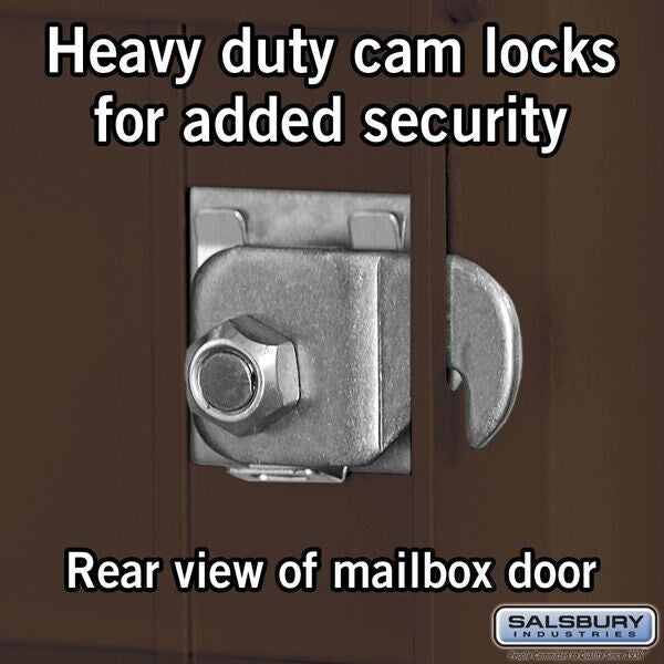 Horizontal Mailbox, Bronze, Powder Coated, 4 Doors, Recessed, MB2
