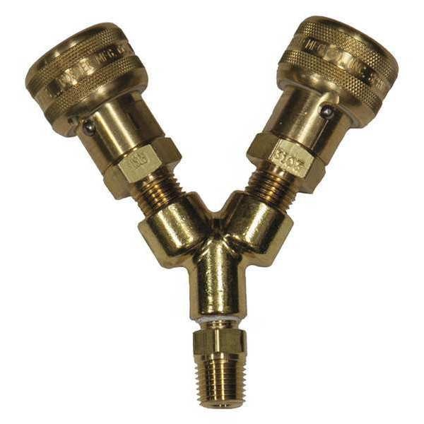 Manifold With Two Outlets, 1/4In