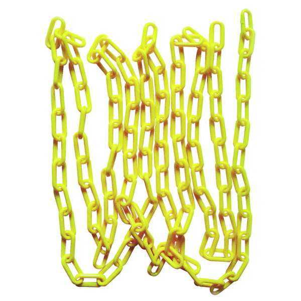 Plastic Chain, 2 In x 100 ft, Yellow