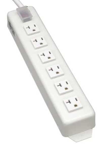 Outlet Strip, 20A, 6 Outlet, 15 ft., White