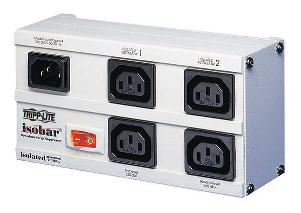 Surge Protector Strip, 4 Outlet, White