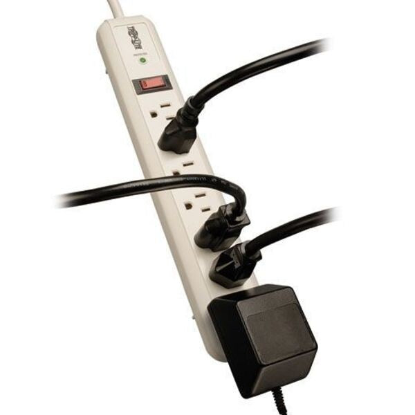 Surge Protector Strip, 7 Outlet, White