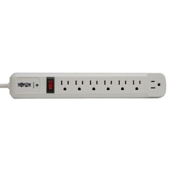 Surge Protector Strip, 7 Outlet, White