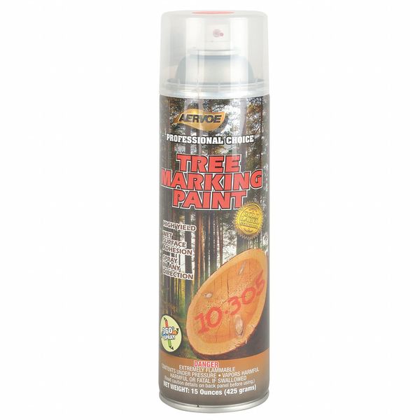 Tree Marking Paint, 15 oz., Fluorescent Red, Solvent -Based
