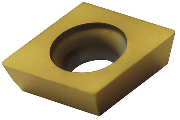 Diamond Turning Insert, Diamond, 3/16 in, CDGW, 80  Degrees, 1/64 in, Carbide