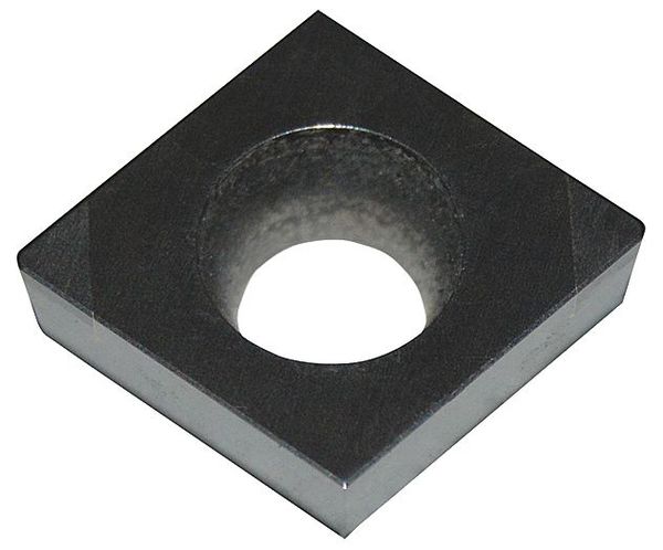 Diamond Turning Insert, Diamond, 1/4 in, CCGW, 80  Degrees, 1/64 in, CBN